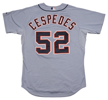 2015 Yoenis Cespedes Game Used Detroit Tigers Road Jersey Used On 6/22/2015 For Career Home Run #81 (MLB Authenticated)